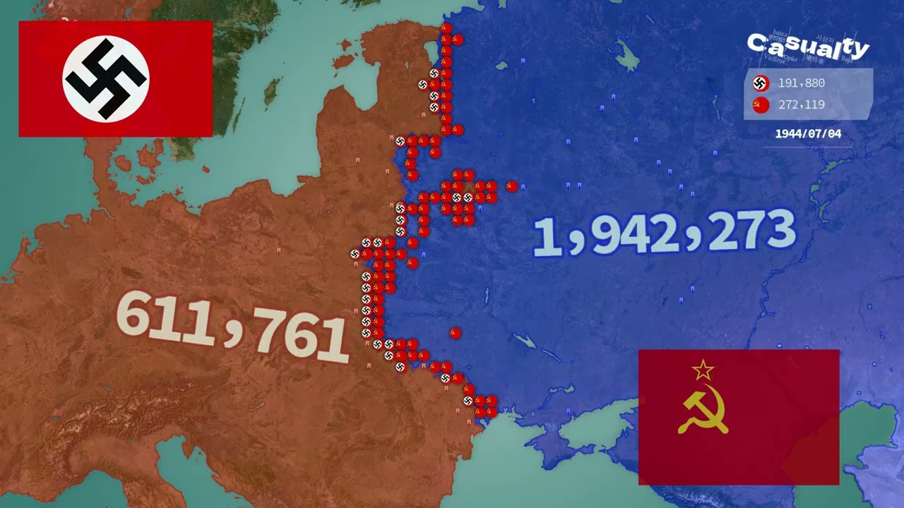 Operation Bagration (1944) using Google Maps
