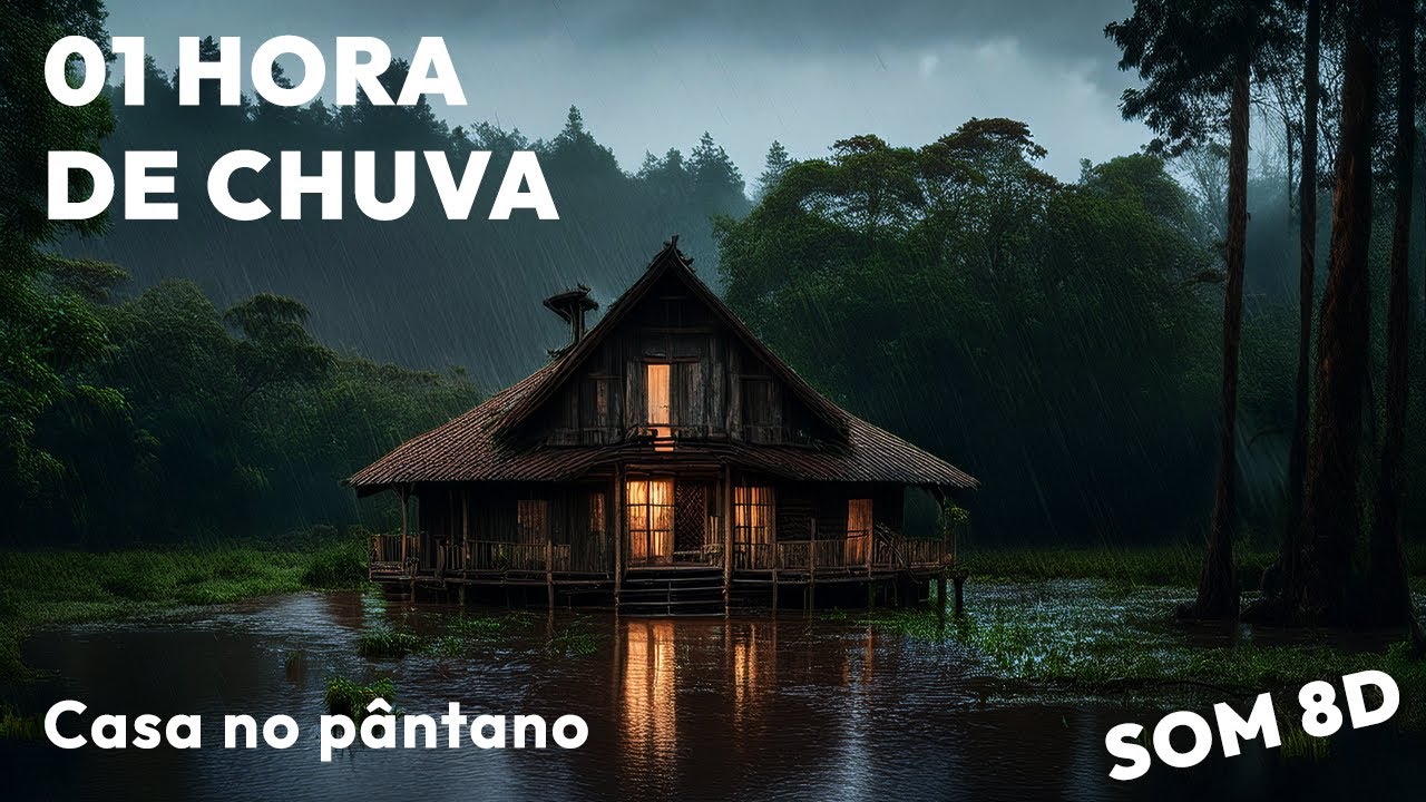 Som de Chuva no P&acirc;ntano para Relaxar e Dormir | ASMR Natureza 01 Hora