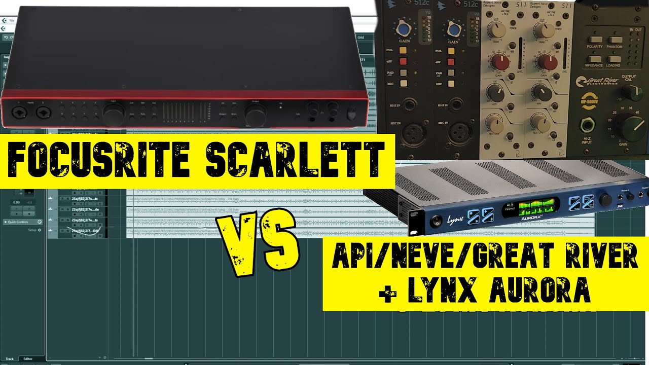 COMPARISON - Focusrite Scarlett 18i20 [VS] Neve, API, Great River, Lynx Aurora