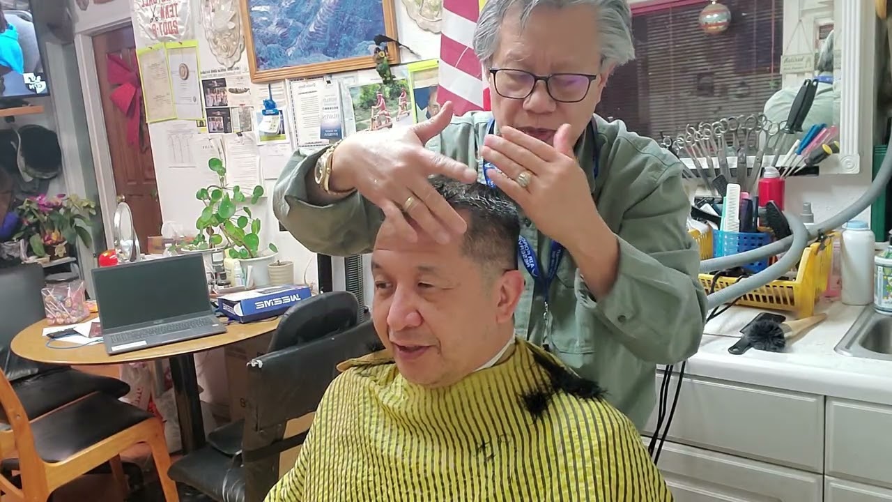 Medium short, high tapered haircut