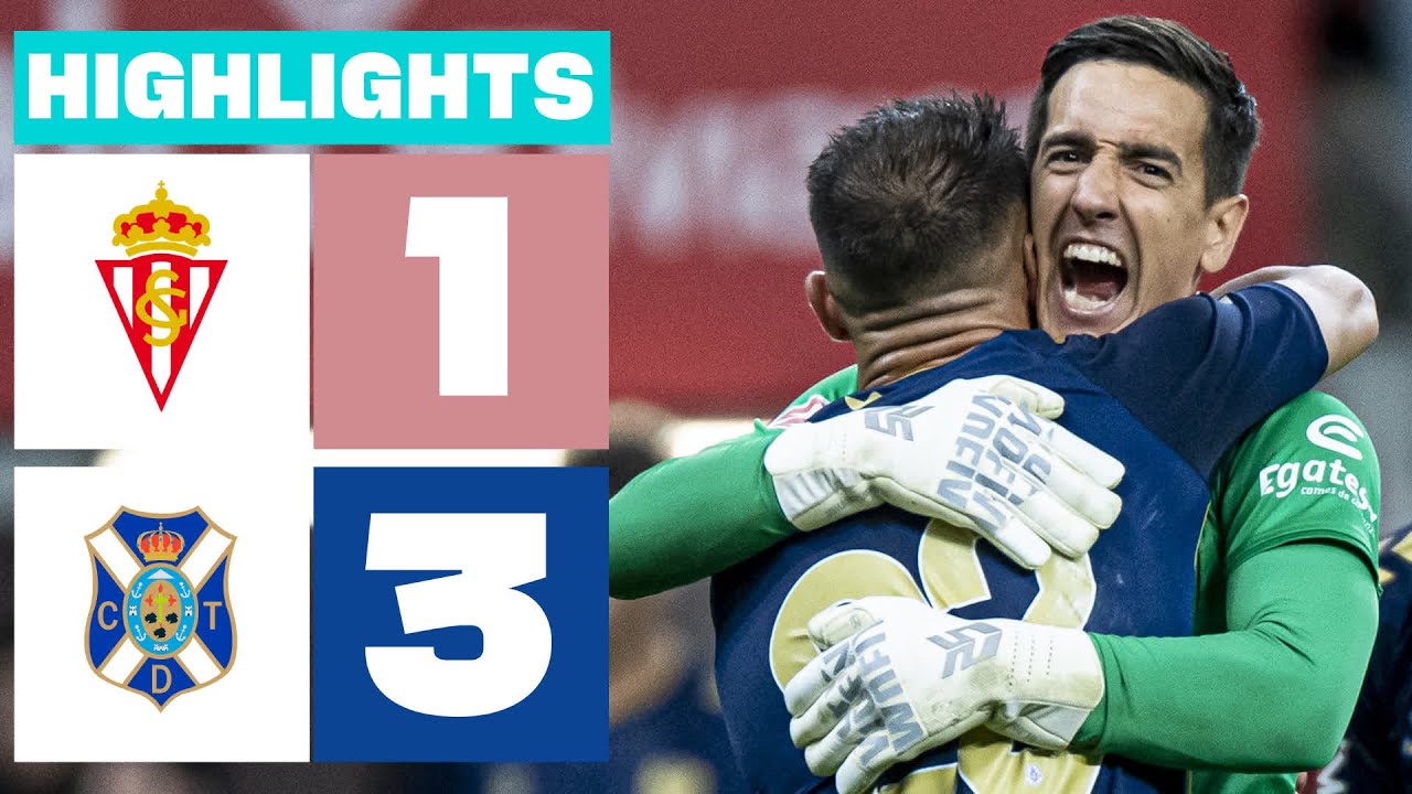 REAL SPORTING 1 - 3 CD TENERIFE I RESUMEN LALIGA HYPERMOTION