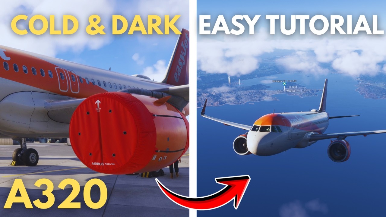 Airbus A320 Cold & Dark Startup + Takeoff Tutorial | MSFS 2024 Beginner Guide (SimBrief)