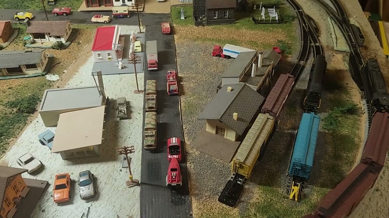 Drone view of a local running the layout. 