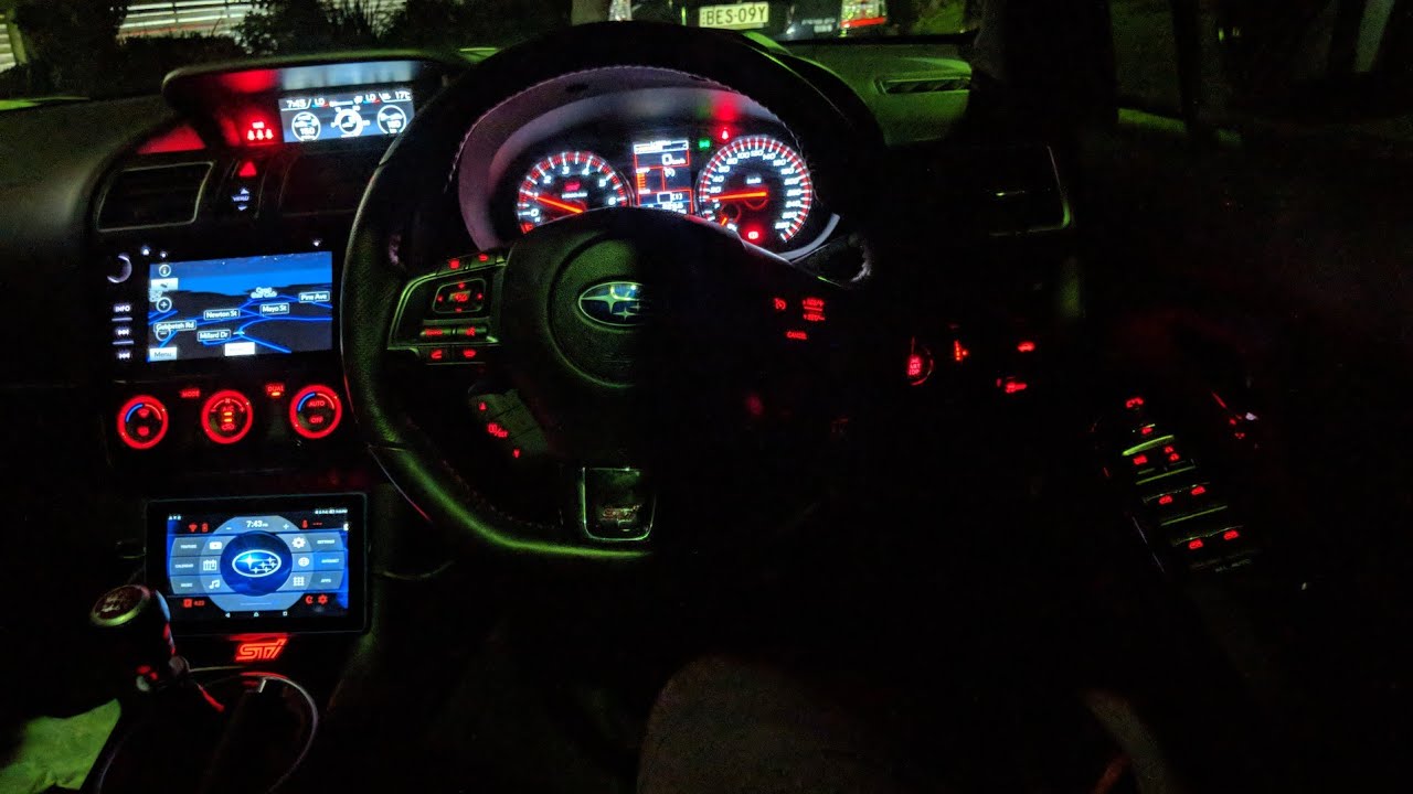 Car Launcher AG review installation of tablet in Subaru WRX STi