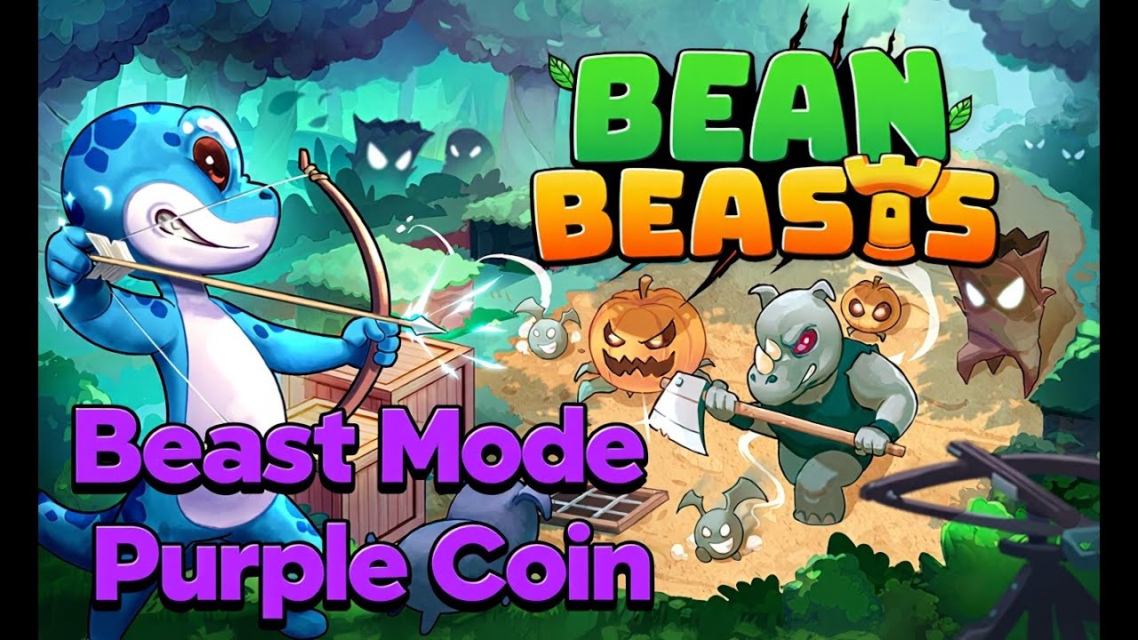 Bean Beasts: Azure Meadows 8 - Beast Mode - Purple Coin