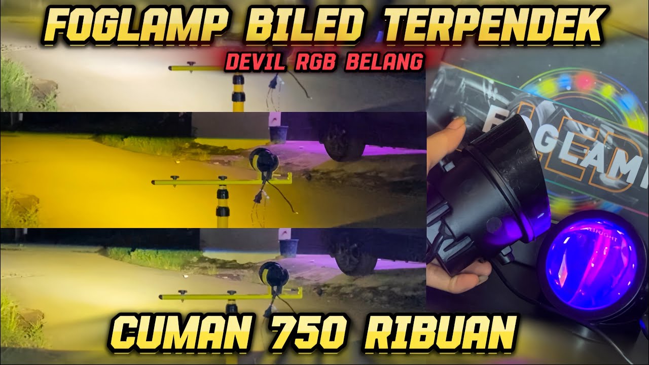 FOGLAMP BILED 3INCH TERPENDEK‼️ IBRIGHT FOG7 3WARNA DEVIL RGB BLUETOOTH