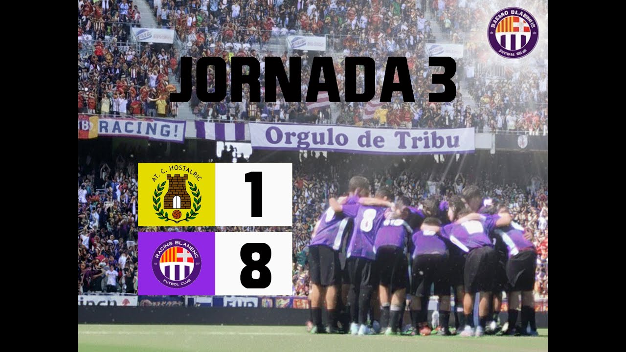 🟣⚫ ¡RECITAL DE FÚTBOL! Juego en equipo y goleada | Hostalric 1 - 8 Racing (J3)
