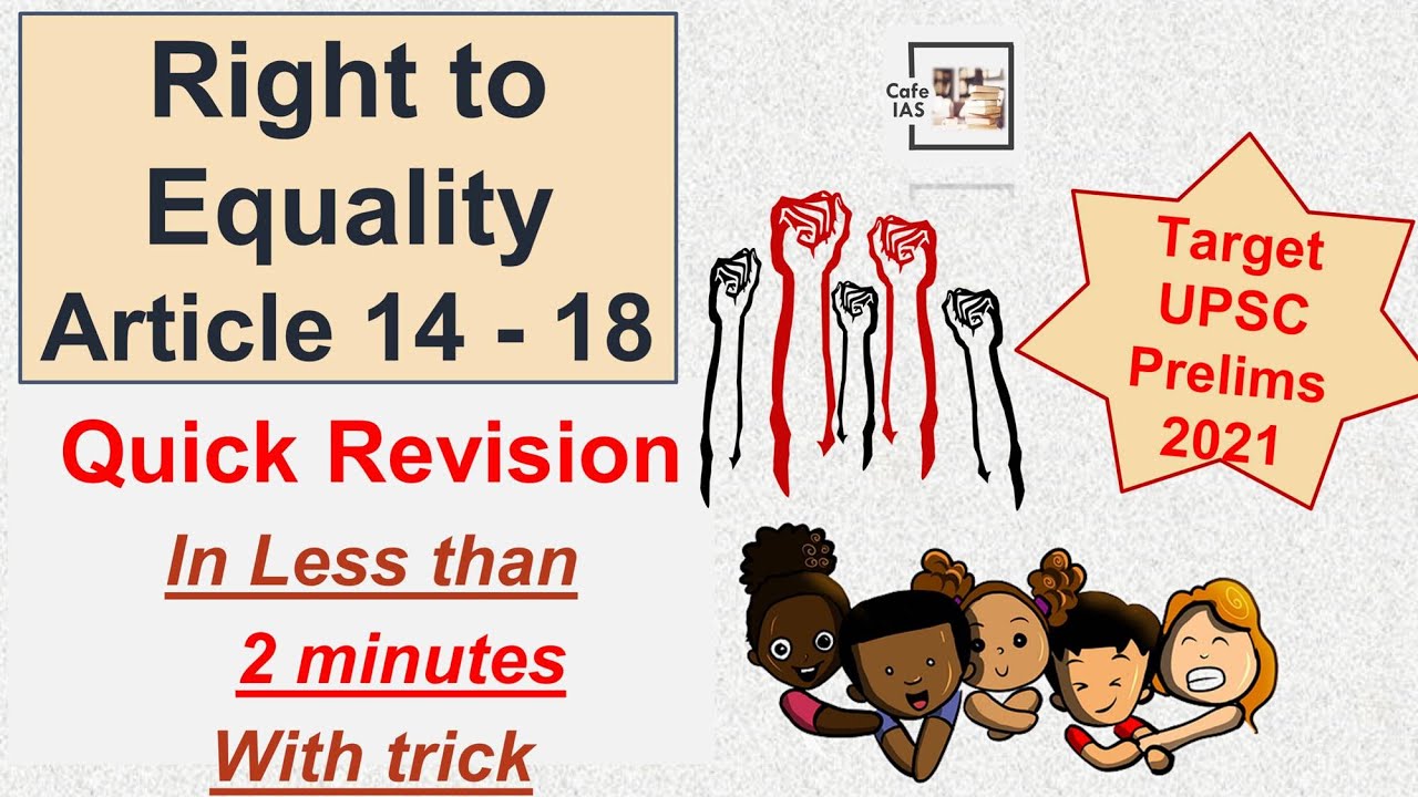 Fundamental rights in Indian constitution. Right to equality A14 - 18 I Quick revision with tricks