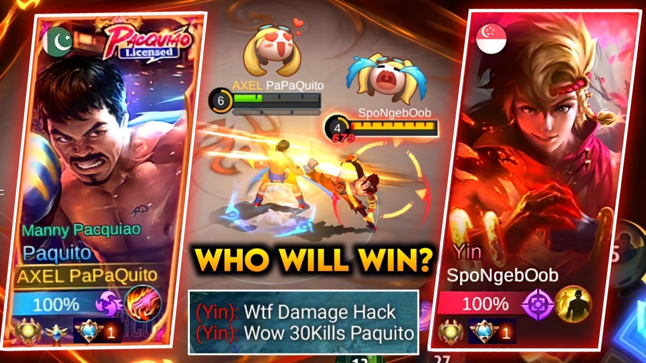 PAQUITO VS TOP GLOBAL YIN [ 30Kills ] GAMEPLAY | FAST HAND SPEED COMBOS | MOBILE LEGENDS