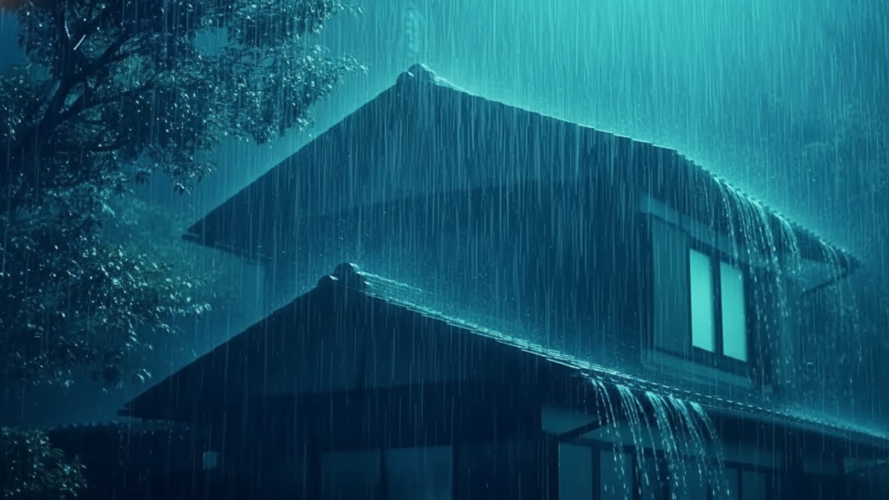 Within 3 Minutes You Will Fall into an Instant Sleep with Heavy Rain & Thunder on Tin Roof at Night