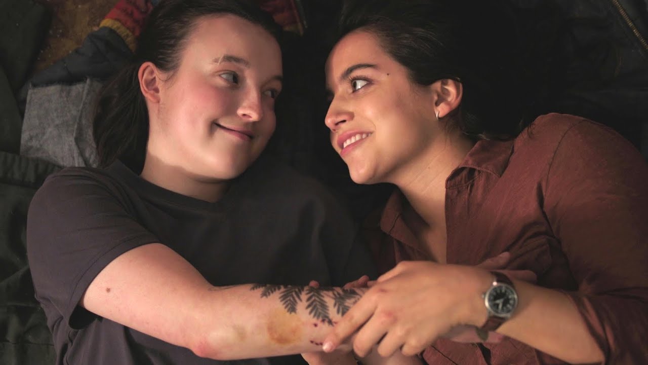 The Last of Us - S2E4 - Dina Reveals Pregnancy - Cuddle Scene