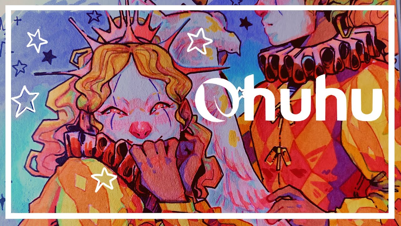 Designing a new Clown Character 🤡🎨✨|| Ohuhu Water Based Pens