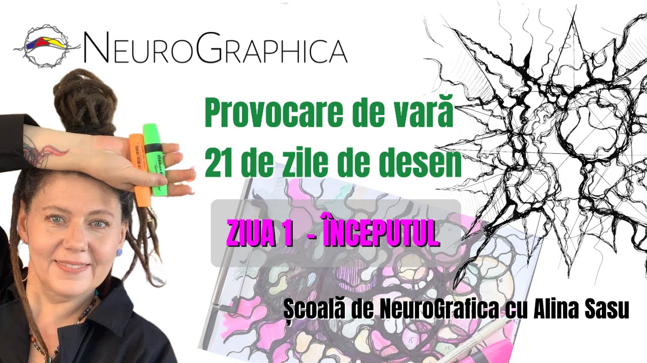 NeuroGrafica ziua 1 – Desen AER + NeuroCompoziția | Provocarea celor 21 de zile | Tema: Vara mea