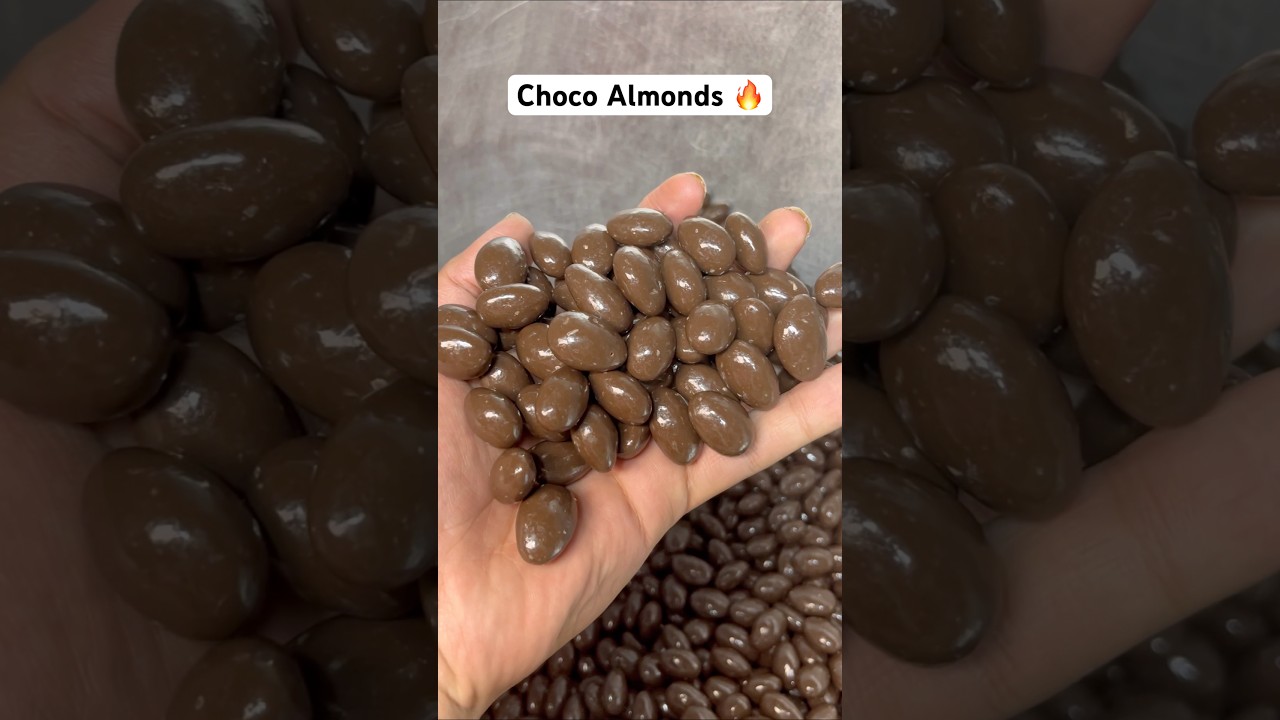 Bulk Making Of Chocolate Almonds 😱🔥 #shorts #youtubeshorts #streetfood #chocolate