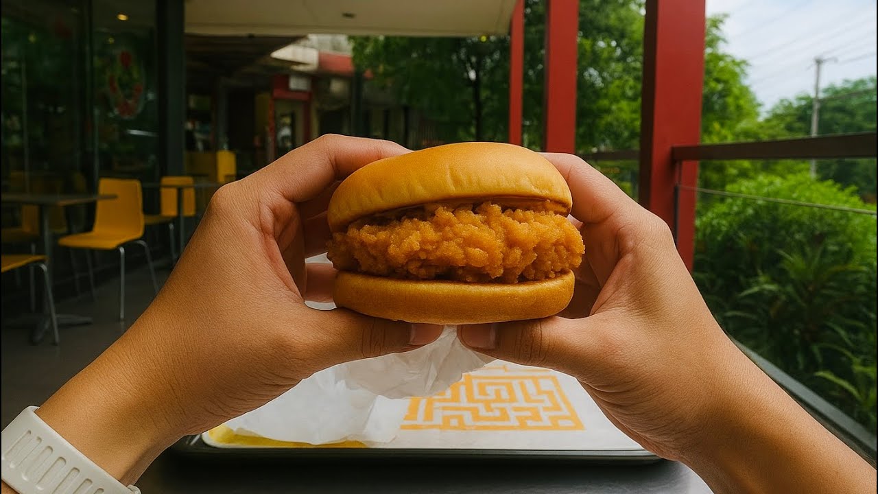 Honey Mustard McSpicy + Fries at McDonald’s | POV Eating