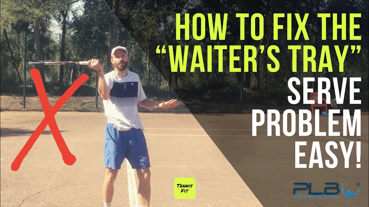 TENNIS SERVE: How to Fix The “Waiter’s Tray” Serve Problem Easy I JM Tennis - Online Tennis Programs