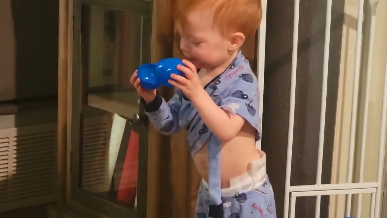 Elliot waking up to easter 🐣