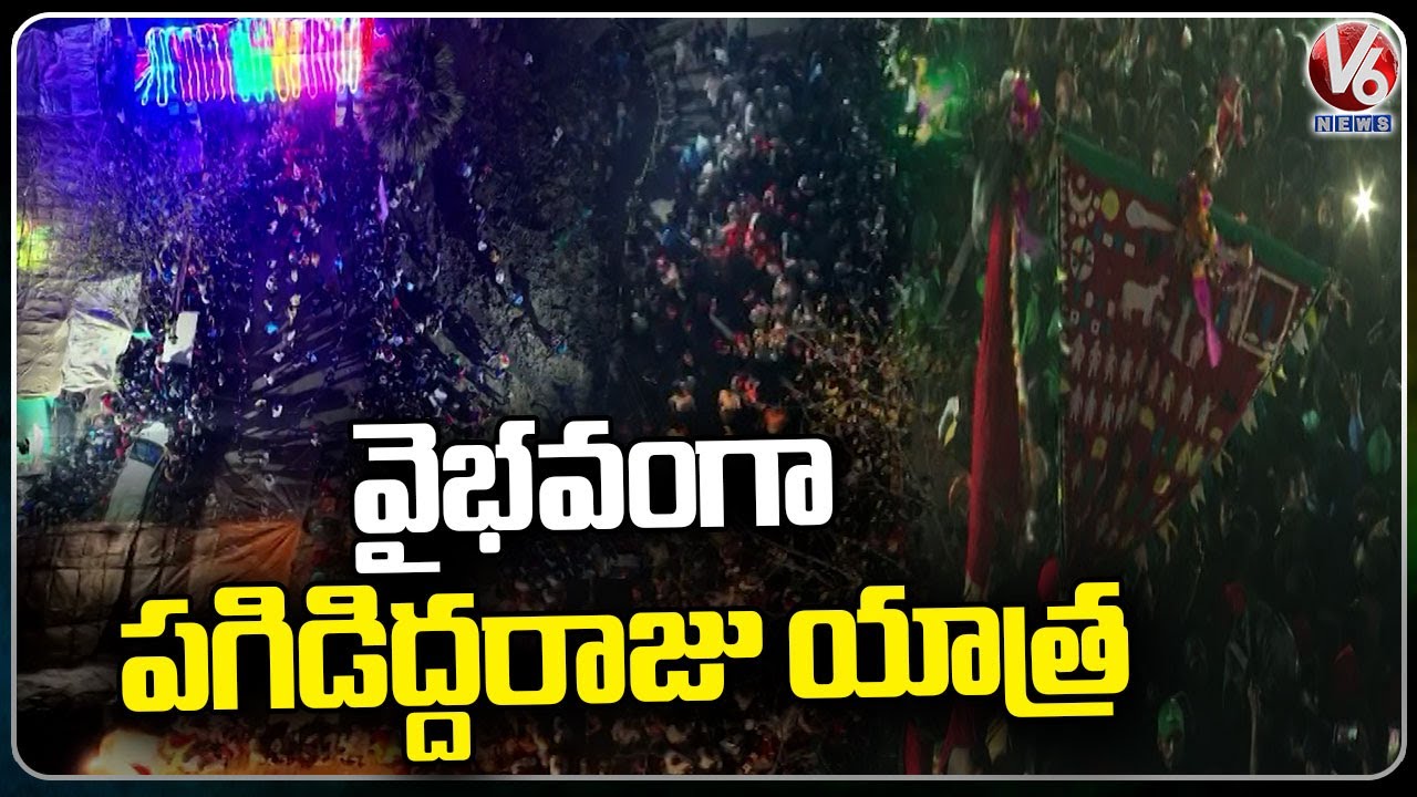 Pagididda Raju Shobha Yatra  | Medaram Sammakka Saralamma Jatara  | V6 News