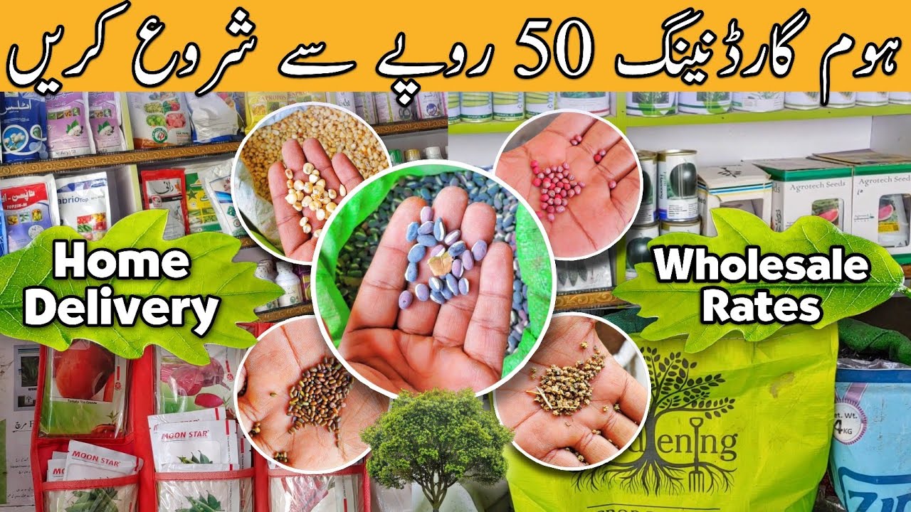 Gardening Shops Market in Karachi | All Vegetable & Fruit Seeds | Soil Fertilizer | Gardening Tools