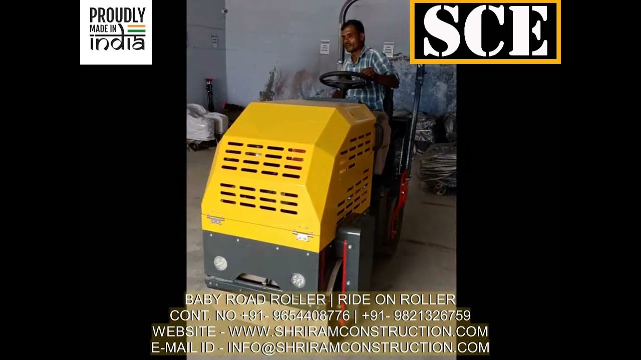 VIBRATORY ROAD ROLLER | RIDE ON ROLLER | BABY ROAD ROLLER | TANDEM ROLLER SHRIRAM