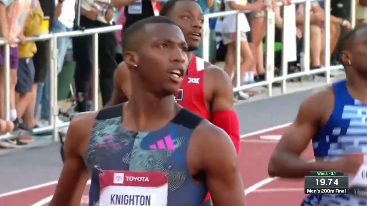 Erriyon Knighton Vs  Fred Kerley in Men's 200m | USA National Trials 2023