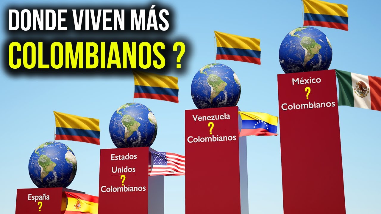 Los 50 PAÍSES con MÁS COLOMBIANOS en el Mundo 😱🫓 Sorpréndete Cantidades