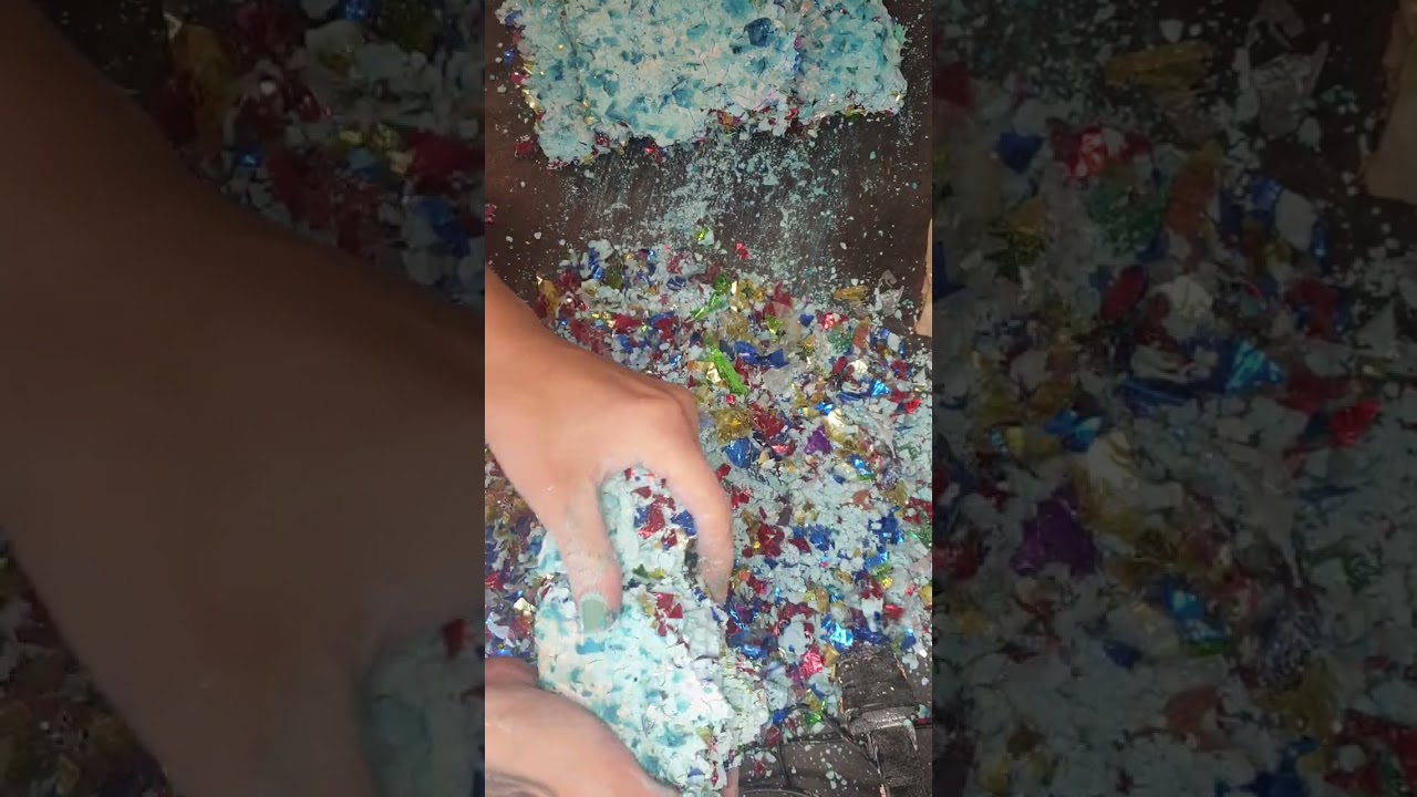 big confetti slab #gymchalk #satisfying #asmr #confetti
