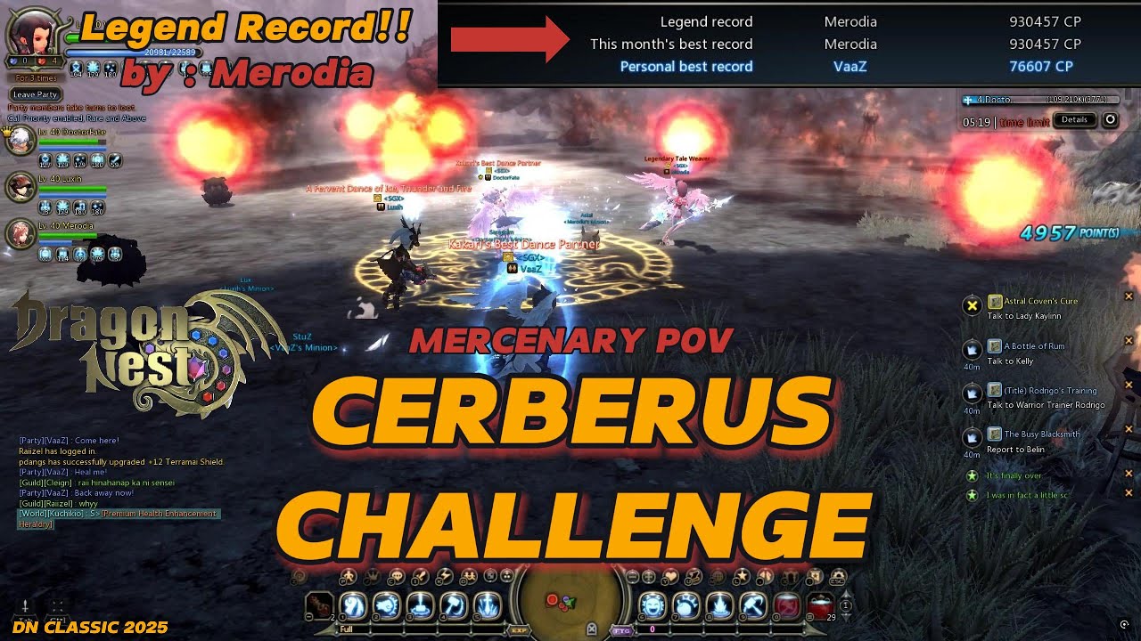 Cerberus Challenge 12mins Clear (Mercenary POV) DN Classic new update