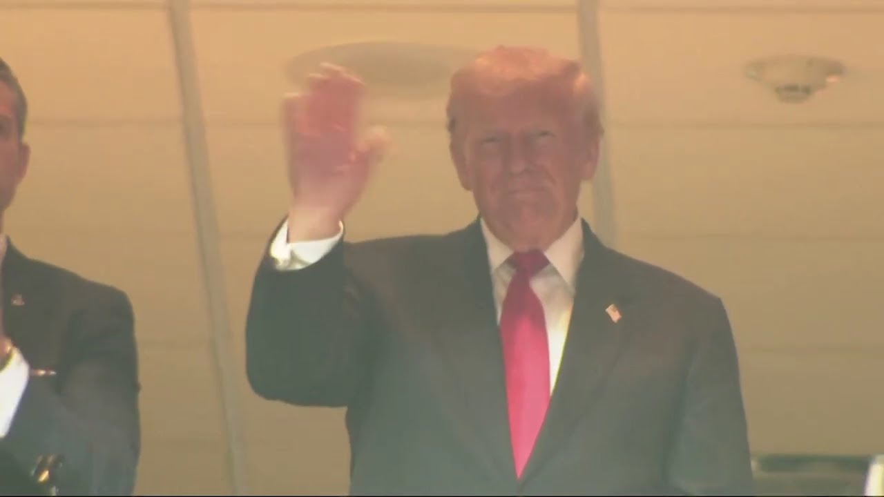 Donald Trump booed at Commanders-Lions game; Amon-Ra St. Brown celebrates TD with 'Trump dance'