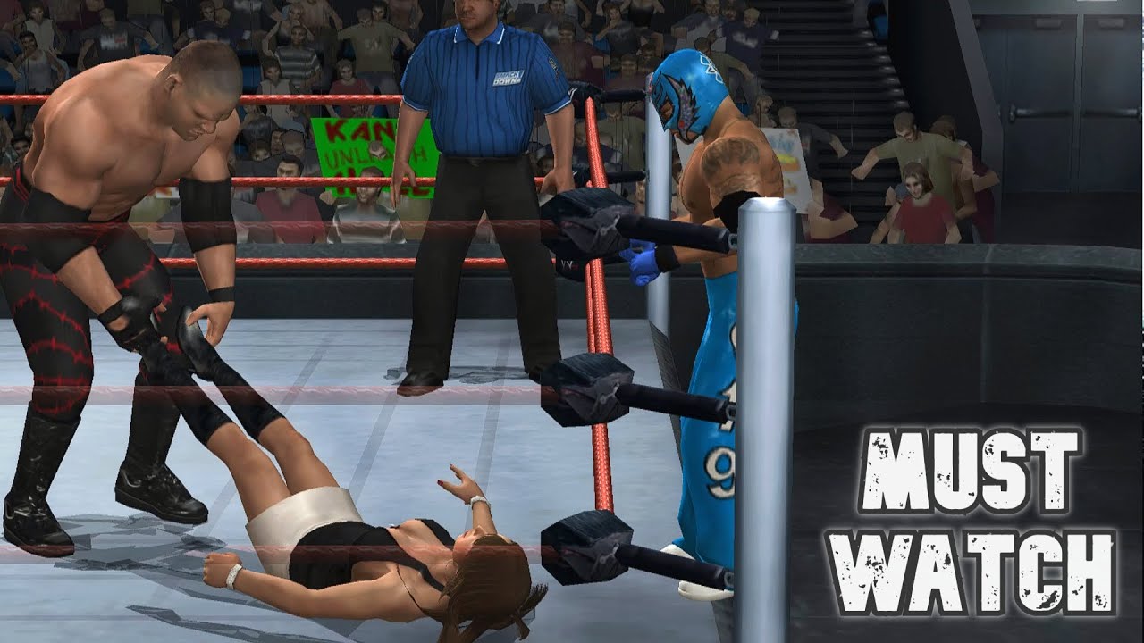 Kane & Rey Mysterio vs. Stephanie | No Mercy | Handicap | Monster | Mixed | WWE Smackdown! vs Raw