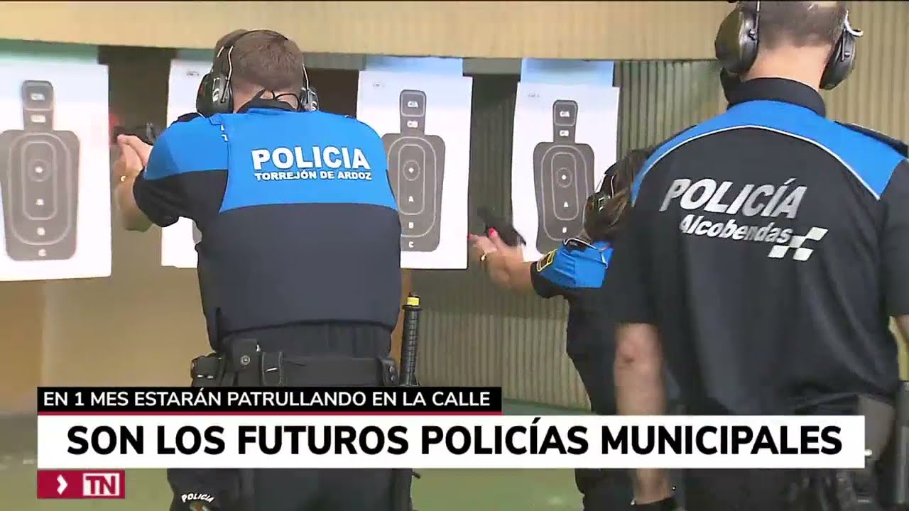 Así practican los futuros policías locales de todo Madrid