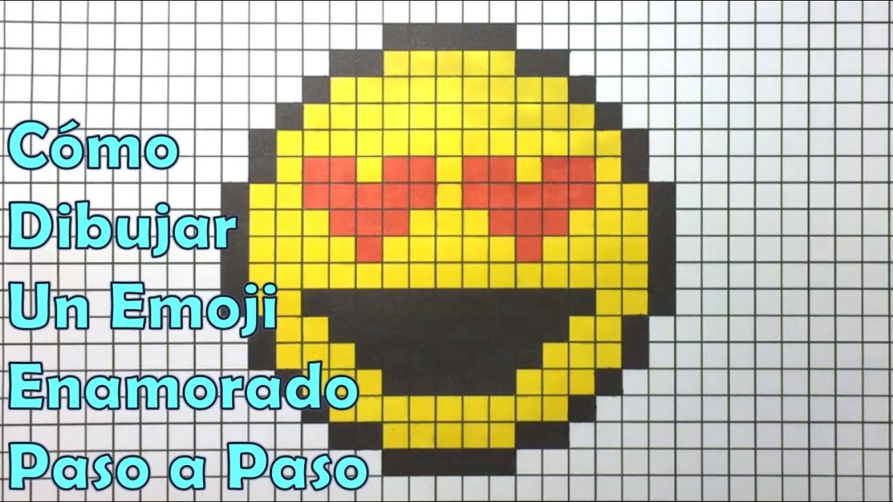 Cómo Dibujar un Emoji Enamorado en 8 bit o Pixel Art! TUTORIAL PASO A PASO