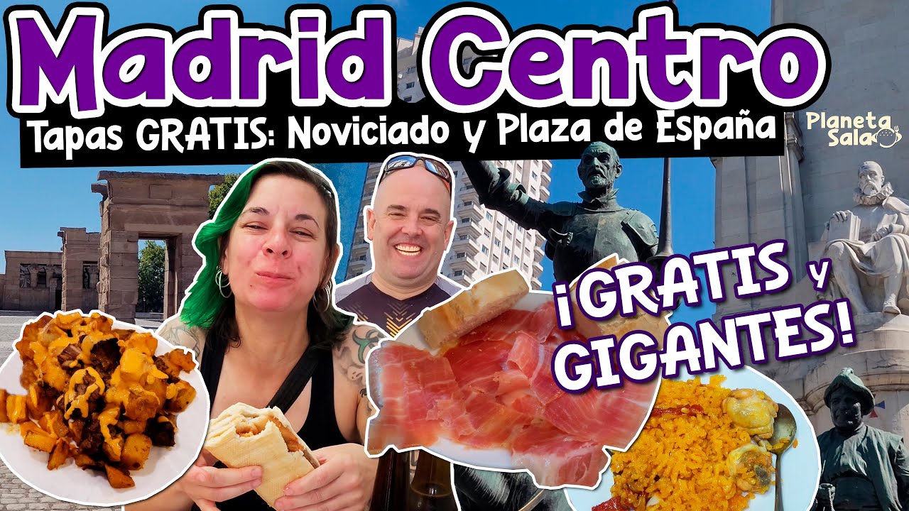 RUTA de TAPAS GRATIS en MADRID CENTRO 🐻🌳 Zona NOVICIADO – PLAZA DE ESPAÑA 🍻🥘🥖 ¡GIGANTES y GRATIS ! 😜
