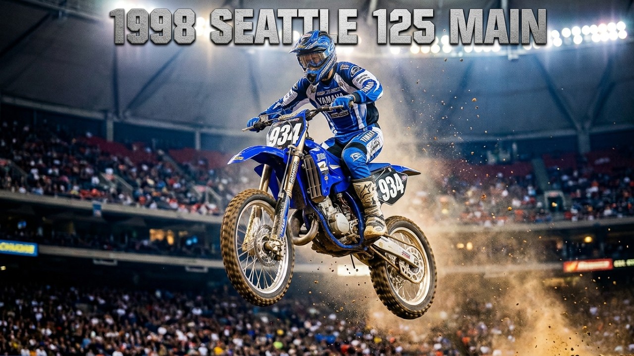 1998 Seattle 125cc Main (David Vuillemin's Last 125cc Supercross Win)