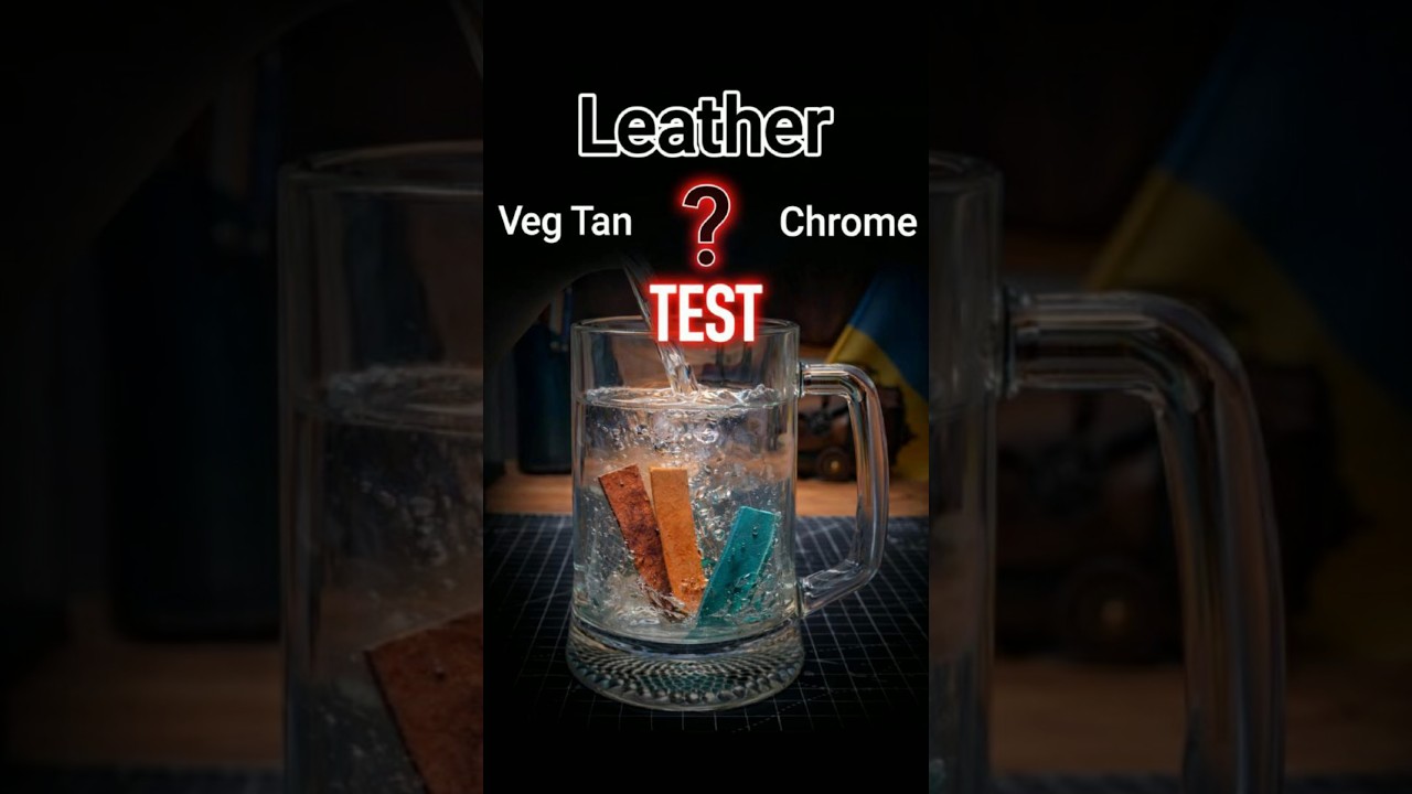 Veg Tan Leather or Chrome Tan Leather? How to tell? Test #leatherworking #testing