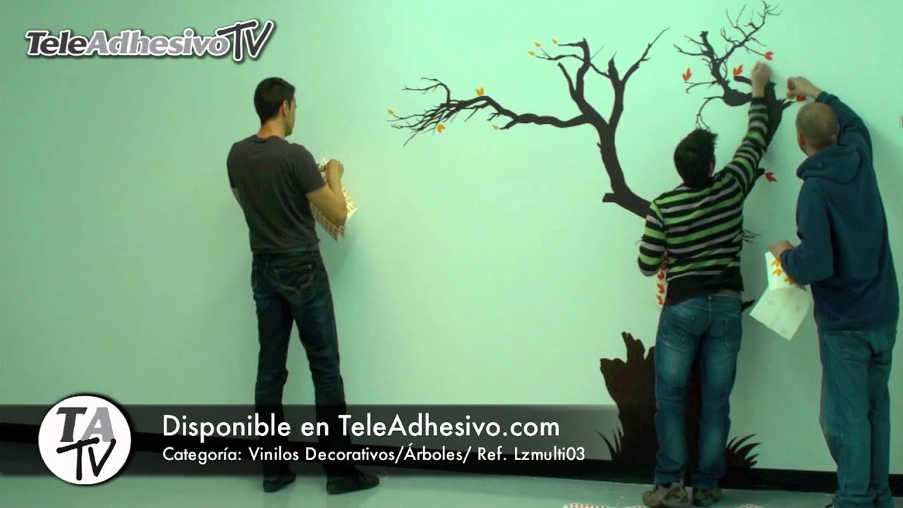 Vinilo Decorativo Árbol Multicolor - Instalación - HD