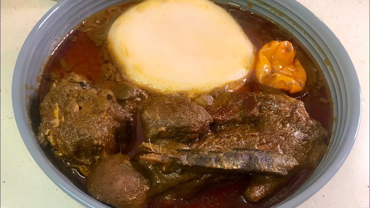 Liberian Style Palm Butter And Fufu, Easy and Delicious Recipe.