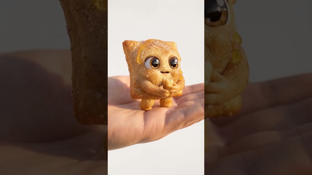 Mexican Sopapilla Comes to Life | Cute AI Food Animation 🇲🇽🍯 