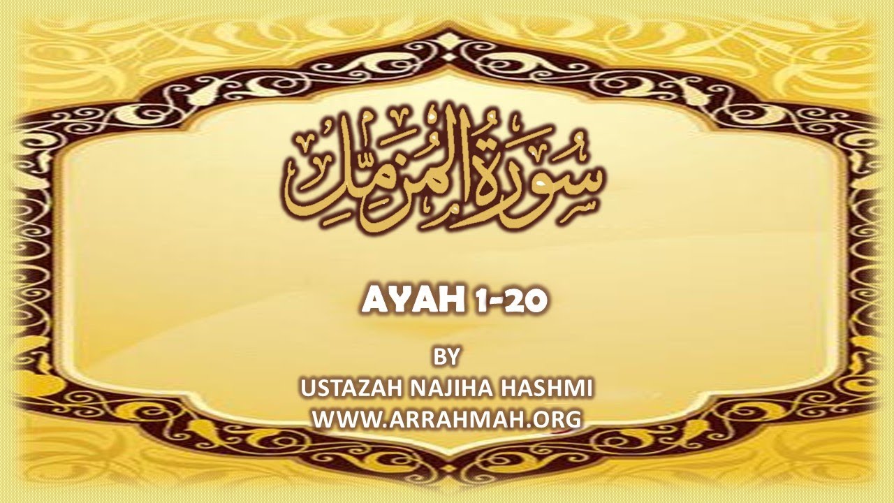 Live Tafsir of Surah Muzzamil Ayah 1-20 by Ustazah Najiha Hashmi. www.arrahmah.org