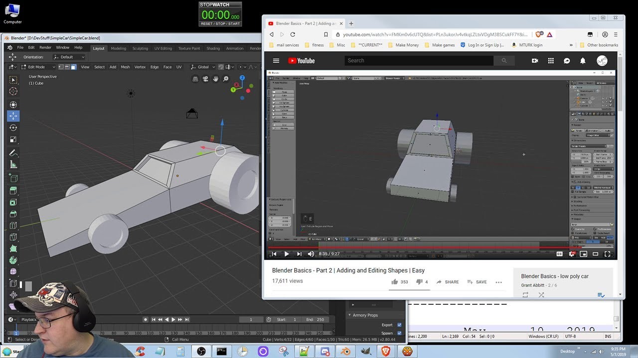 [Blender 2.8, Armory3D] Enchanted Lands Devlog #81 - Blender simple car 6