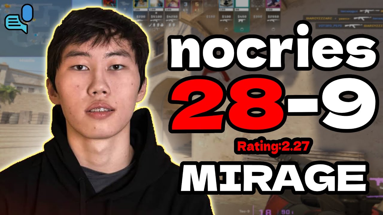 nocries (28-9) | Rating 2.27 | SoloQ +VOICE | mirage FACEIT NA | Jan 14, 2026