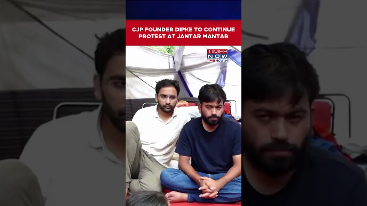 CJP Protest Update: Abhijeet Dipke Continues Sit-In Protest At Jantar Mantar | CJP March #shorts