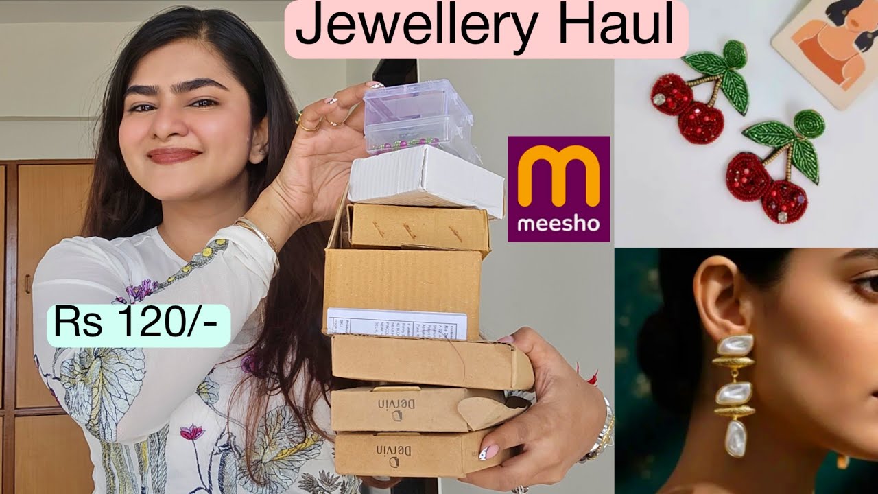 Meesho jewellery haul starting Rs 120 | Summer Bead earrings | New Meesho Light weight Jewellery 