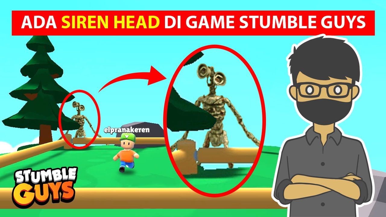 PENAMPAKAN SIREN HEAD DI GAME STUMBLE GUYS