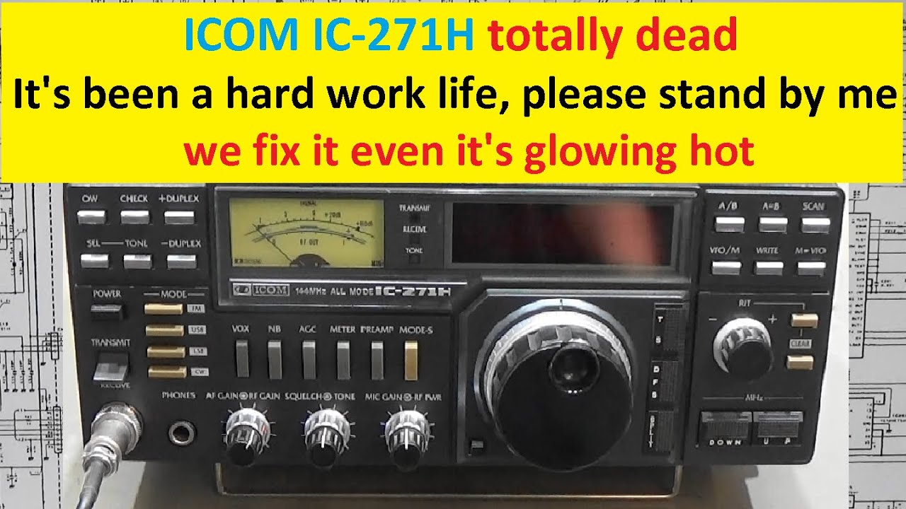 #266 ICOM IC-271H, no function totally dead fixed