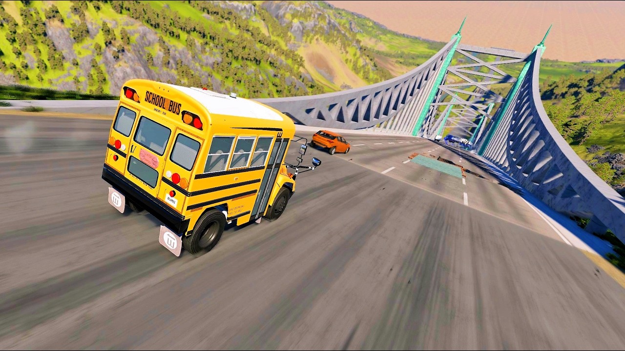Full Throttle INSANE Long Downhill Mayhem! | BeamNG.drive Epic Crashes & Speed Test #136