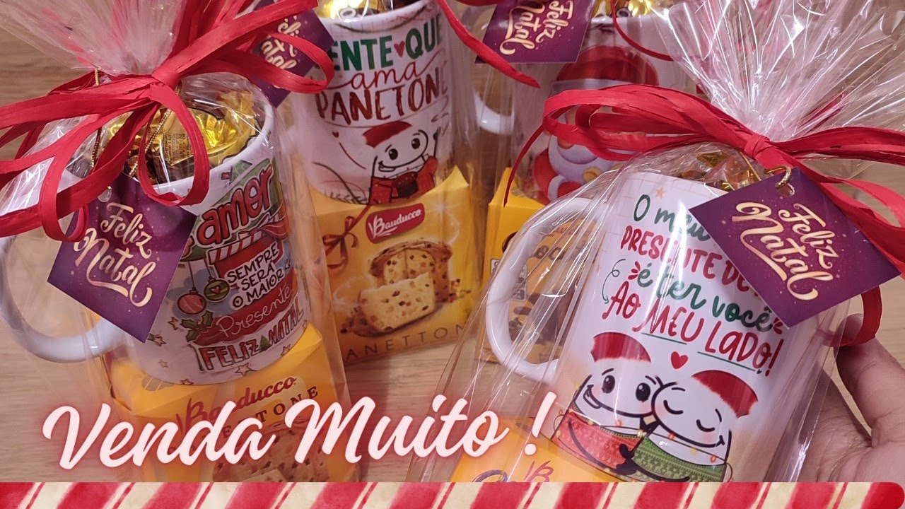 LEMBRANCINHA DE NATAL - KIT CANECA  + PANETTONE 🎅🏼❤️🌲