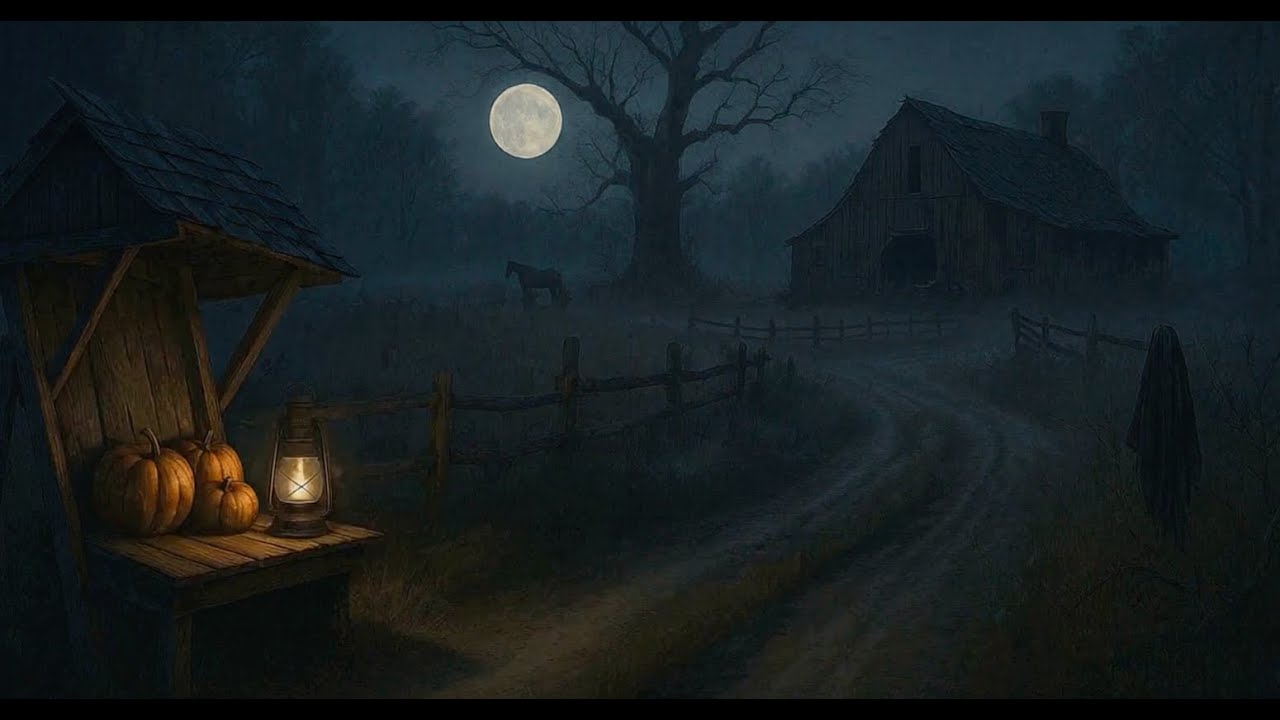 Sleepy Hollow Barn Ambience | Wind, Footsteps & Distant Hooves