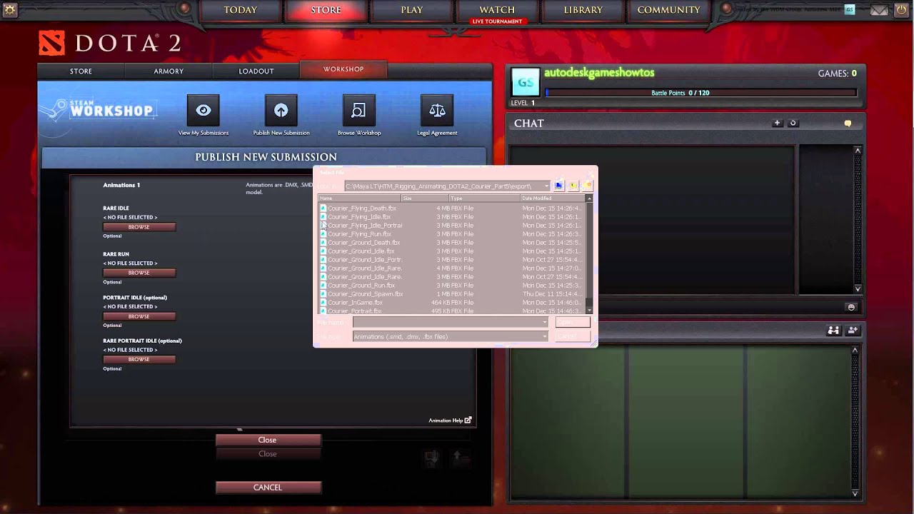 Rigging and Animating a DOTA 2 Courier &ndash; Part 5: Exporting courier to DOTA2