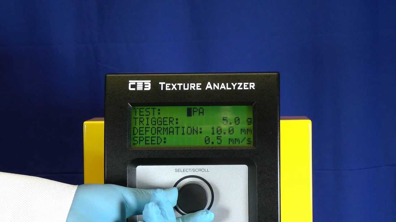 Brookfield  CT3 Texture Analyzer review - Test Modes